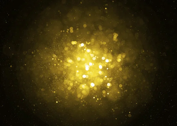 Defokussiert Gold funkeln glitzernde Lichter Hintergrund — Stockfoto