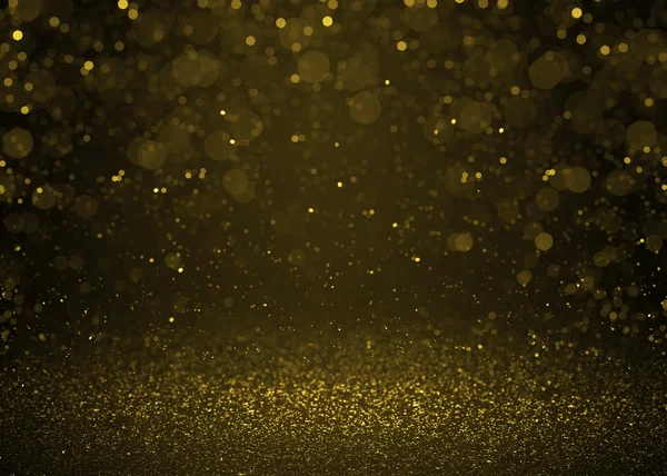 Highlighted bokeh gold sparkle glitter background — Stock Photo, Image