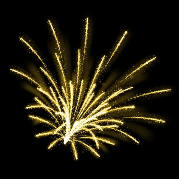 Χρυσό αστραφτερή λάμψη πυροτεχνήματα — Φωτογραφία Αρχείου