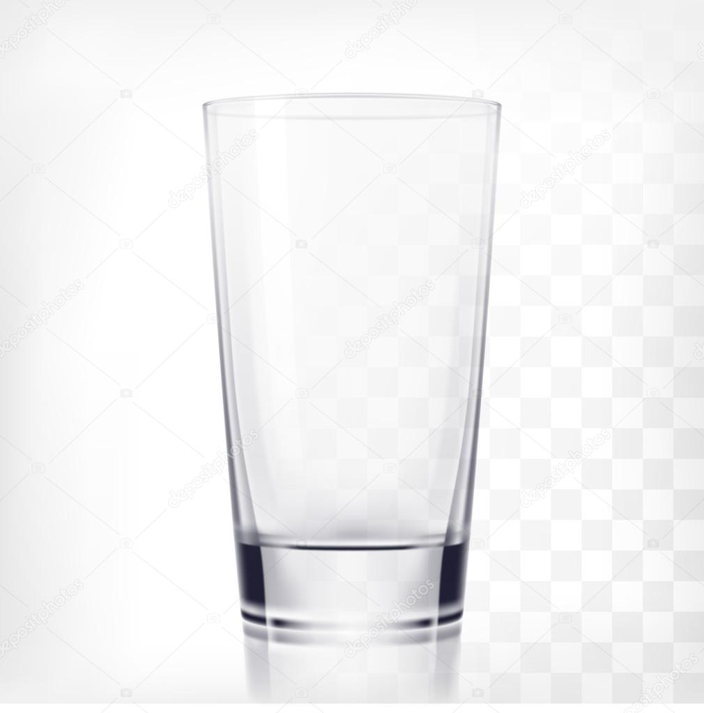 Empty drinking glass cup mock-up