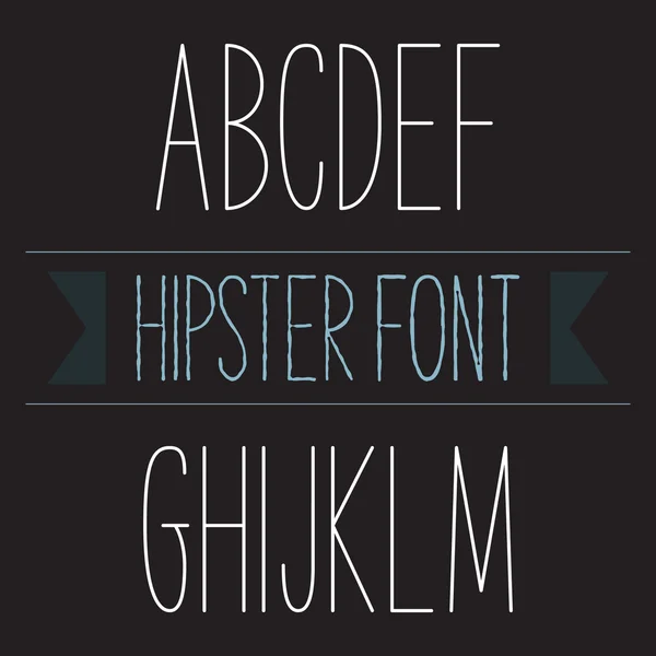 Moderne minimale hipster lettertype alfabet A ingesteld op regelmatige M — Stockvector