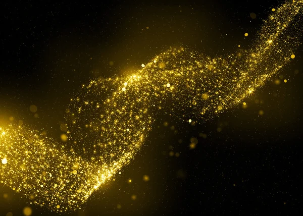 Glinsterende sterren stof veld bokeh — Stockfoto