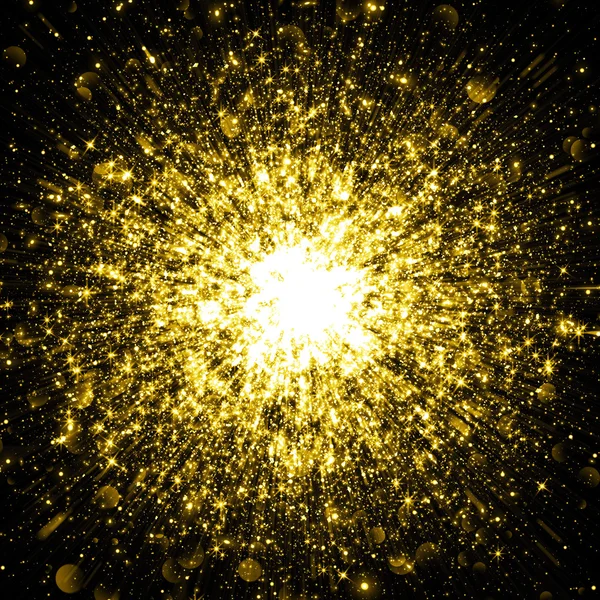 Sparkling glittering space explosion — Stock Photo, Image