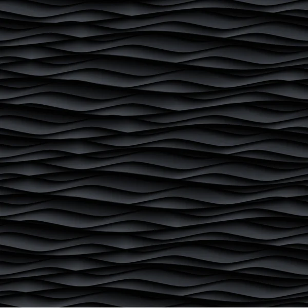 Zwarte plaat golvende naadloze textuur — Stockvector