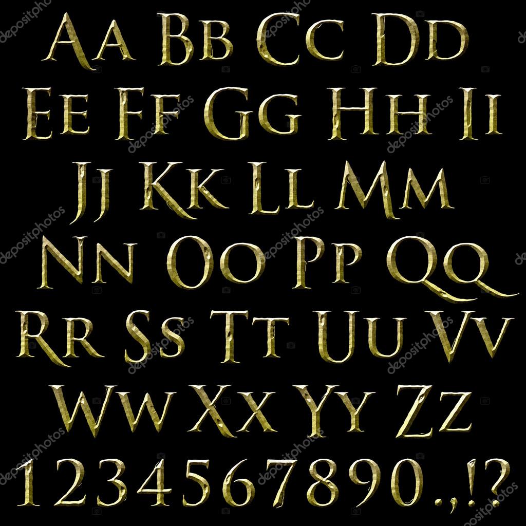 Stone chisel font | Rough chisel stone font with brushed texture