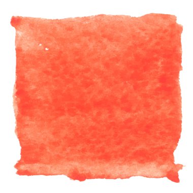 Kırmızı suluboya soyut kare resim