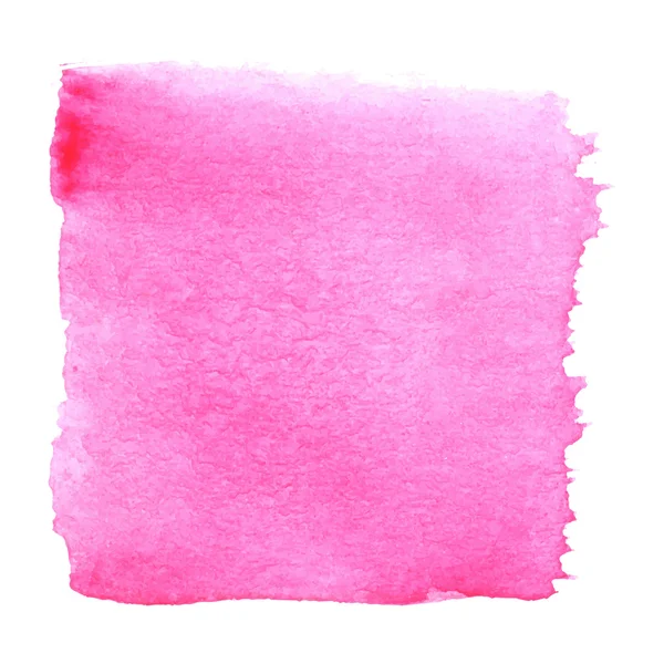 Pintura cuadrada abstracta acuarela rosa — Vector de stock