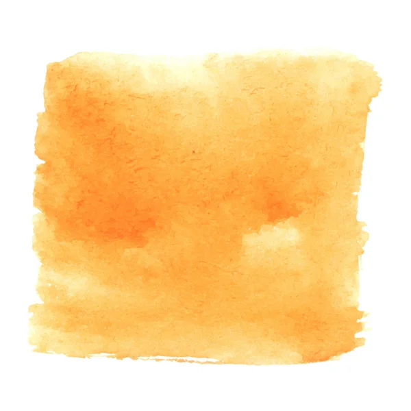Oranžové hnědý abstraktní náměstí akvarelu — Stockový vektor