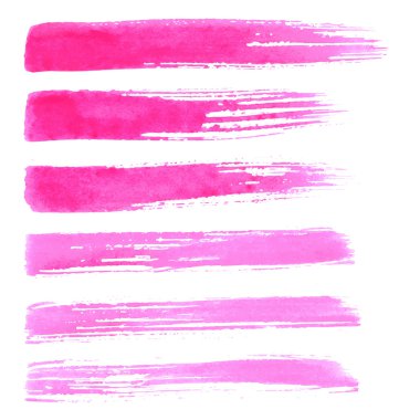 Vektör hadnpainted fırça darbeleri kümesi.