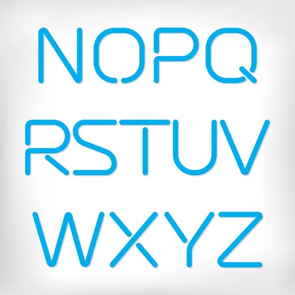 現代の最小限の丸みを帯びたフォント アルファベット セット. — ストックベクタ