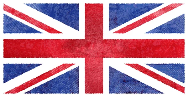 Watercolor painted flag of Great Britain — Stock Photo, Image