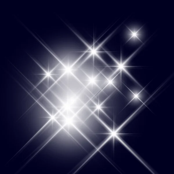 Vector glittrande stjärnor i glans — Stock vektor