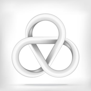 Pentagonal yıldız şekli sonsuz mobius döngü