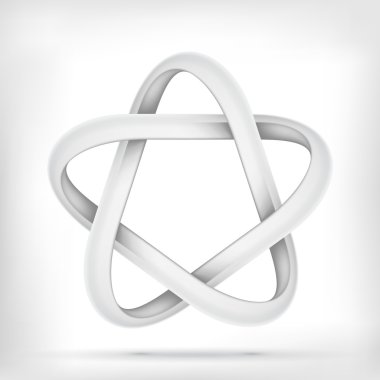 Pentagonal yıldız şekli sonsuz mobius döngü