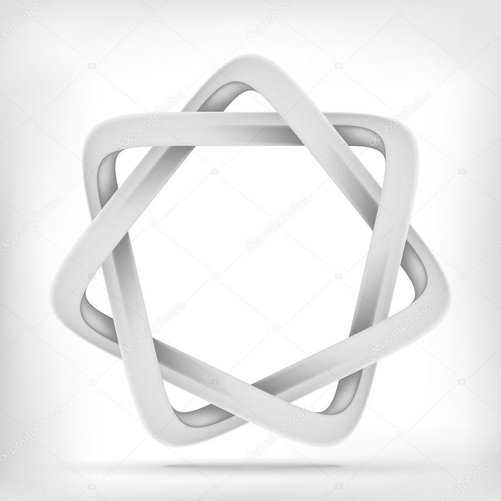 Triangular star shape infinite mobius loop