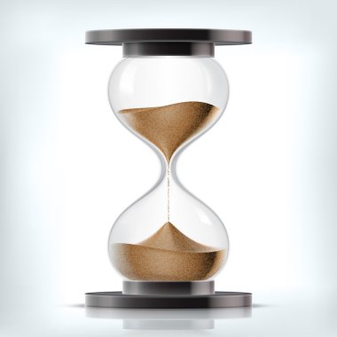 Vektör şeffaf kum kum saati