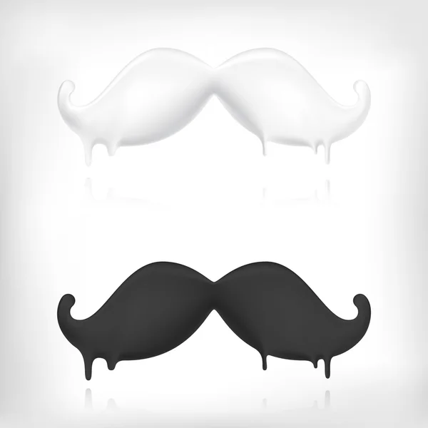 Drôle vintage dessin animé moustache . — Image vectorielle