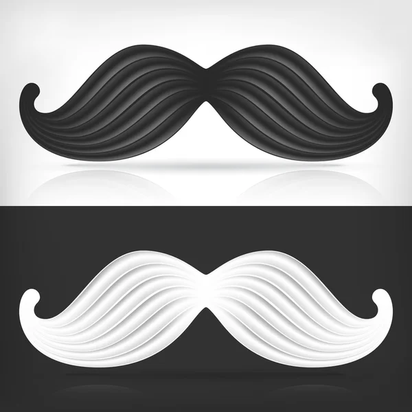 Drôle vintage dessin animé moustache . — Image vectorielle