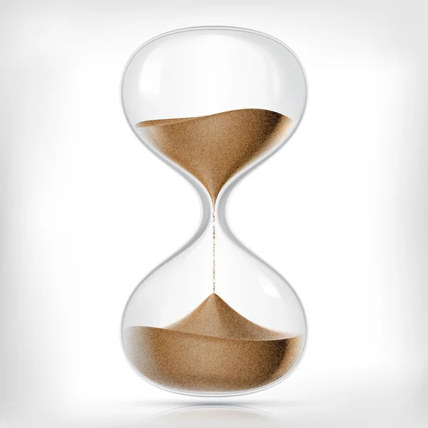 Reloj de arena transparente vectorial — Vector de stock