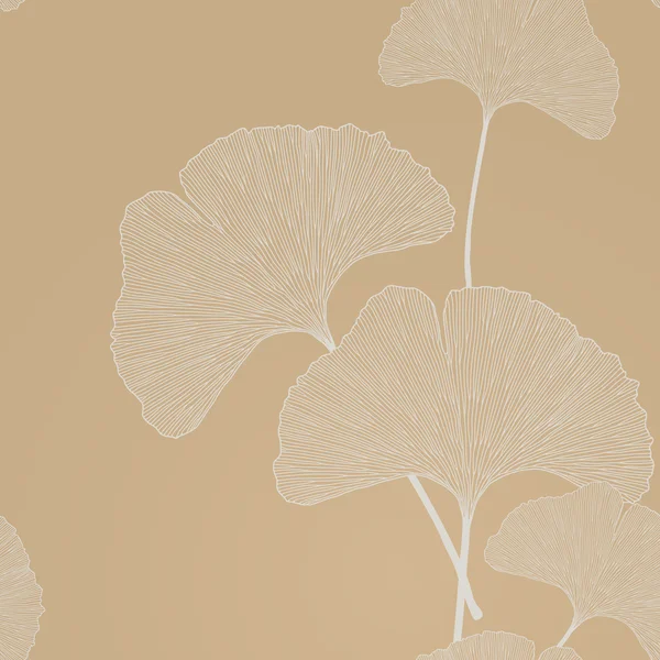 Гінко листя відбиток квітковим орнаментом — стоковий вектор
