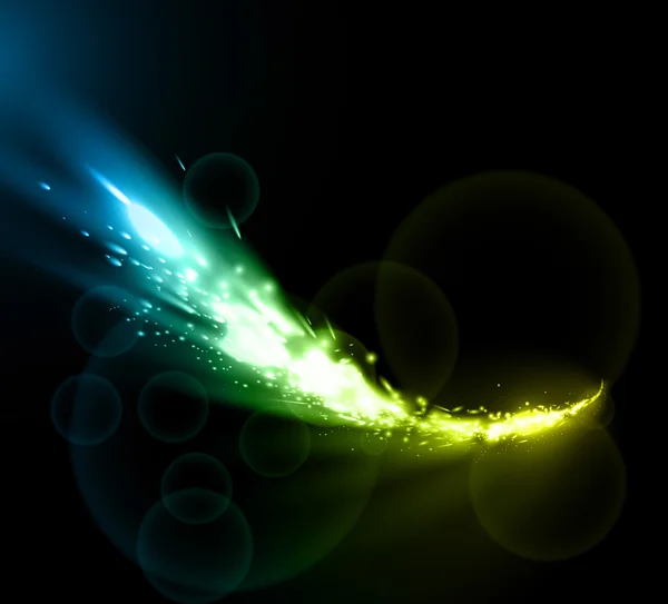 Étoiles étincelantes poussière comète queue — Image vectorielle