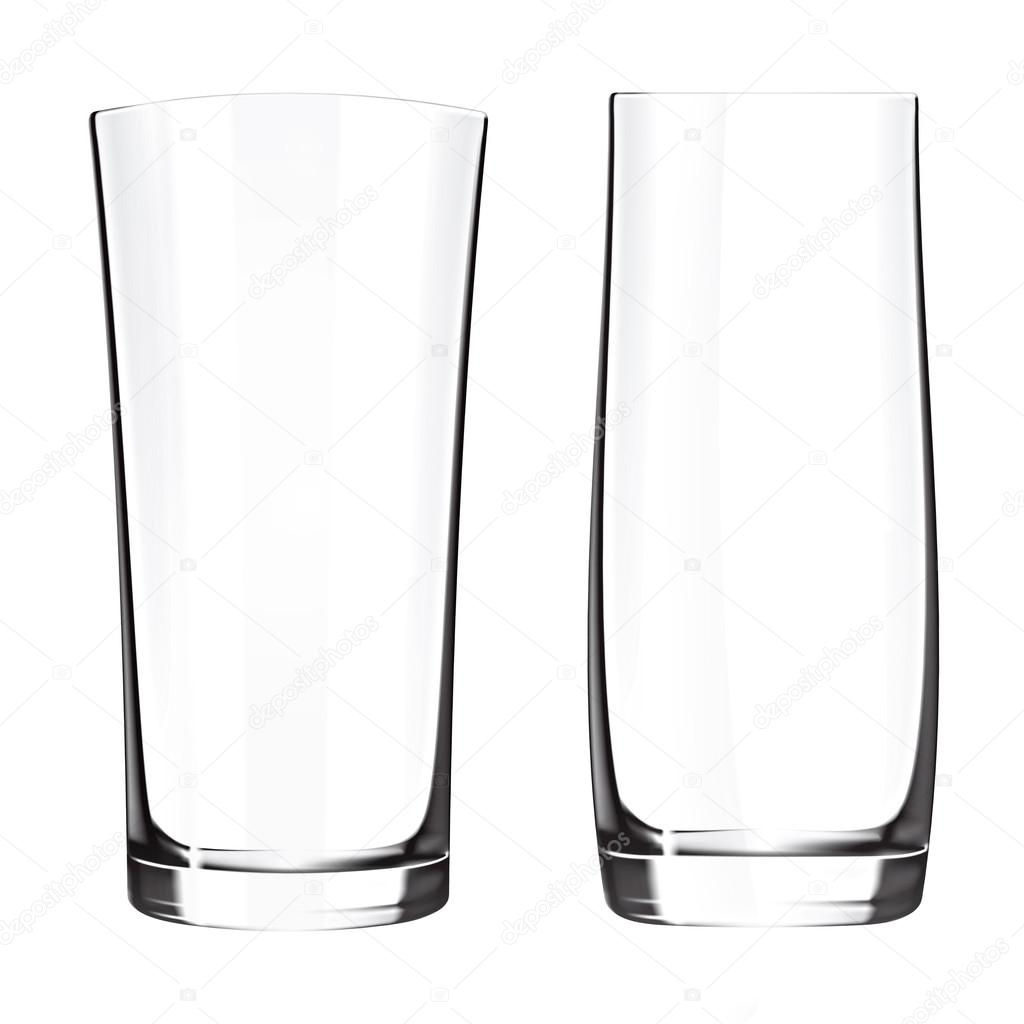 Empty drinking highball glass cup