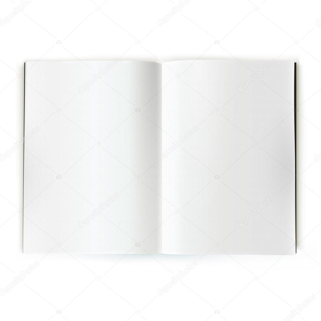 Open white magazine catalog