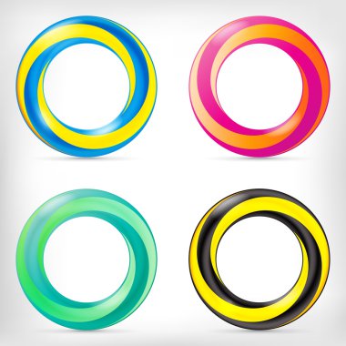 Infinity şekli yuvarlak boyutlu simgesi