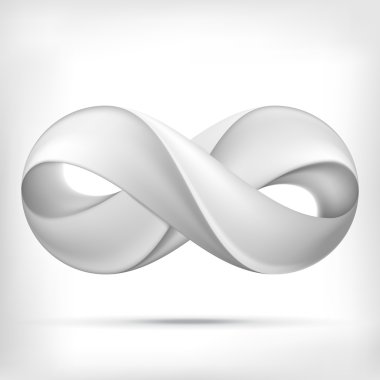 Infinity şekli yuvarlak boyutlu simgesi