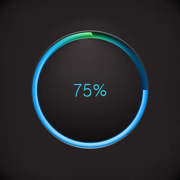 Ronde voorspaninrichting voortgangsbalk — Stockvector