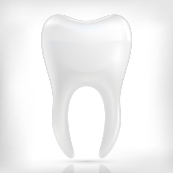 Здоровая икона белого зуба

