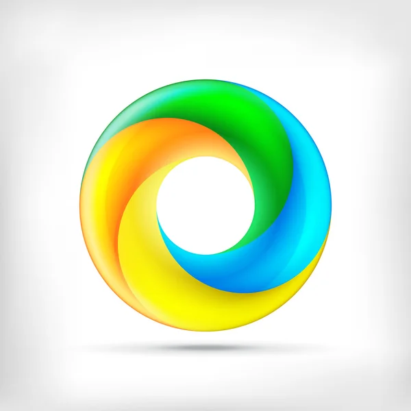 Infinity shape round dimensional icon — Stock Vector