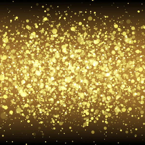 Gold glittering stardust background. — Stock Vector
