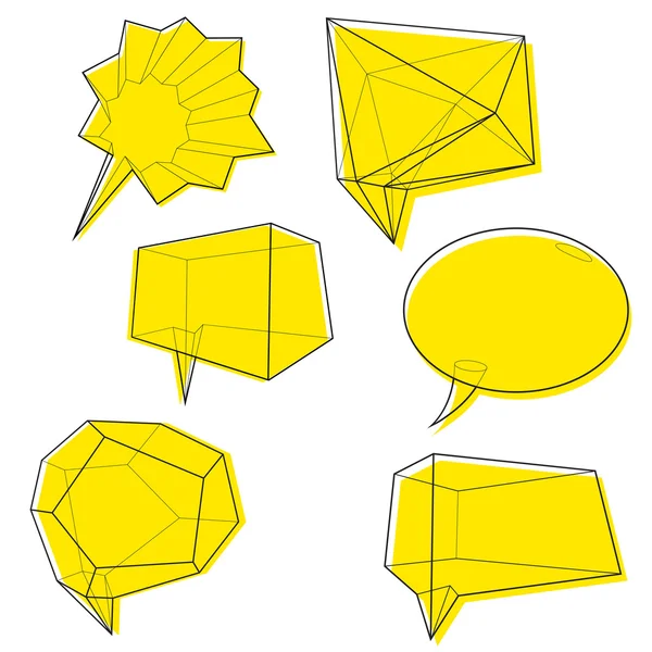Geometrický tvar zprávy bubliny skica — Stockový vektor