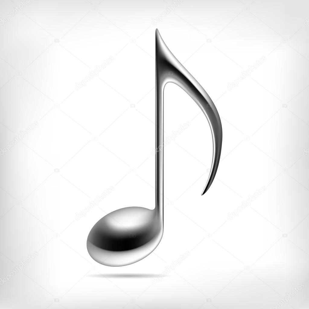 Vector metal music note