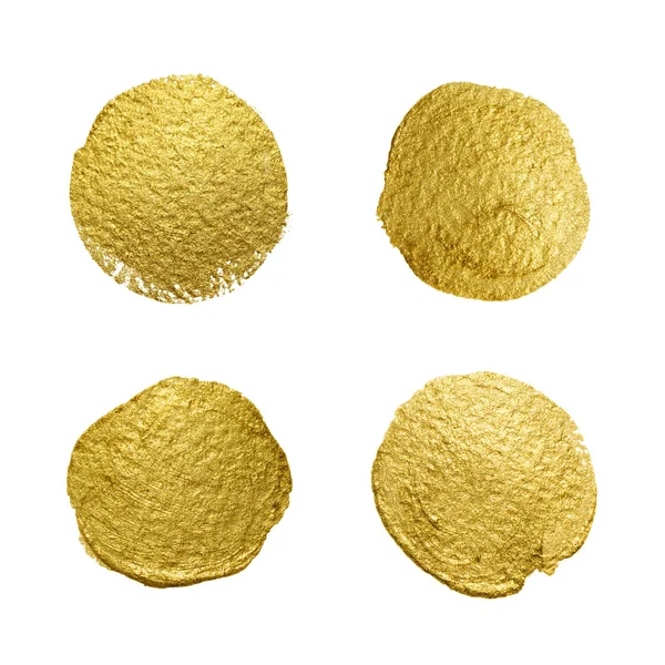 Χρυσό χρώμα κύκλο Παπανικολάου λεκέ υφή σύνολο — Φωτογραφία Αρχείου