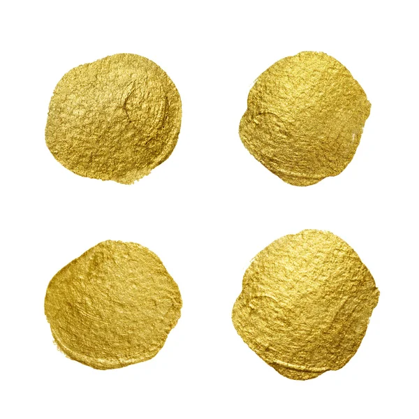 Χρυσό χρώμα κύκλο Παπανικολάου λεκέ υφή σύνολο. — Φωτογραφία Αρχείου
