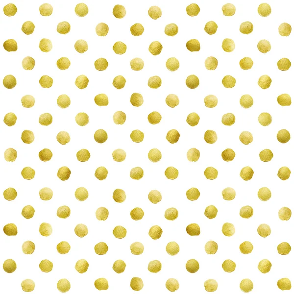 Gold glittering polka dot stains pattern — Stock Photo, Image