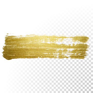 Vektör altın boya fırça darbesi. 