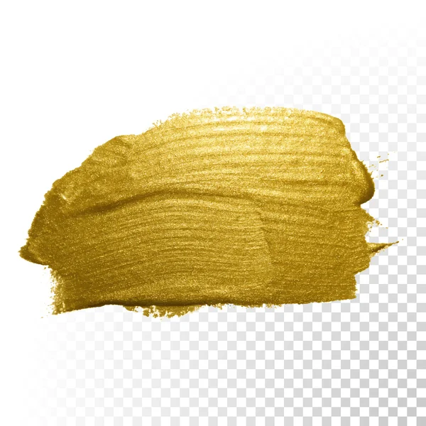 Vektor guld maling pensel slagtilfælde . – Stock-vektor
