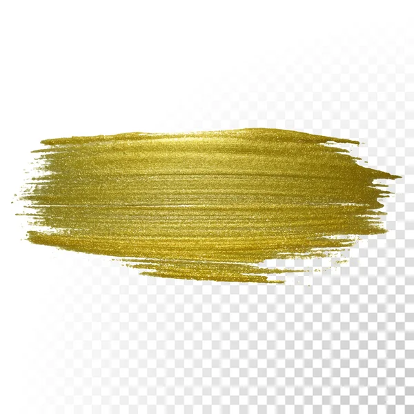 Векторний штрих золота фарба пензлем . — стоковий вектор