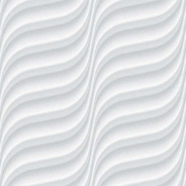 Vit sömlös bakgrund panel med vågig textur — Stock vektor