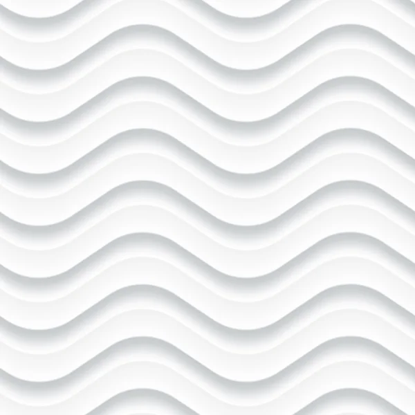 Witte naadloze achtergrond paneel met golvende textuur — Stockvector