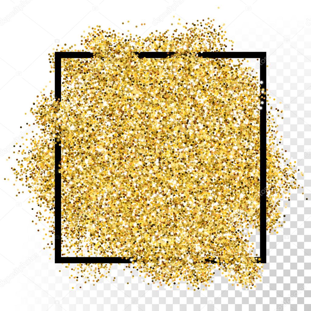 Vector gold glitter particles texture