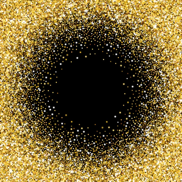 Vetor de ouro brilhante partículas abstratas — Vetor de Stock
