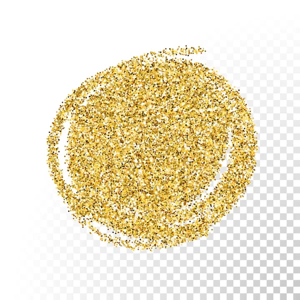 Vetor de ouro brilho partículas círculo — Vetor de Stock
