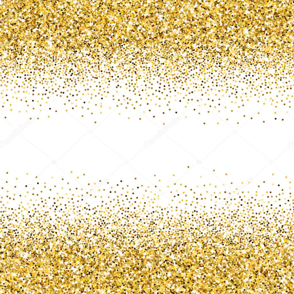 Vector gold glittering abstract particles