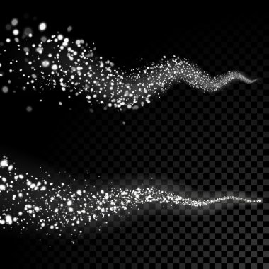Blizzard kar fırtınası iz vektör şeffaf arka plan üzerinde