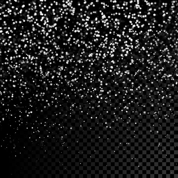 Düşen kış kar sorunsuz şeffaf arka plan üzerinde vektör.