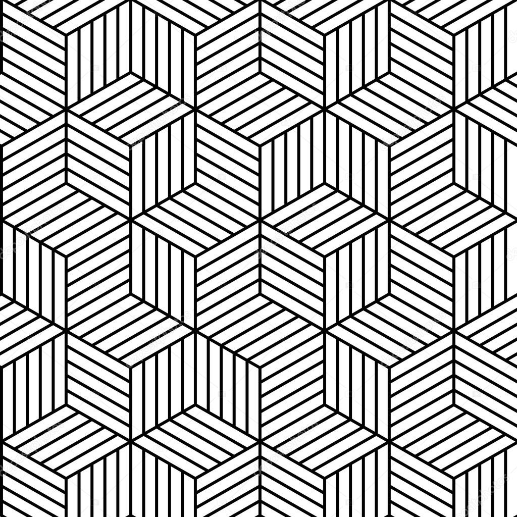 Hexagonal Line Pattern Vector Graphic by asesidea · Creative Fabrica
